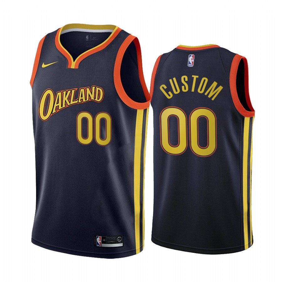 Men Golden State Warriors #00 custom navy city edition oakland 2020 nba jersey